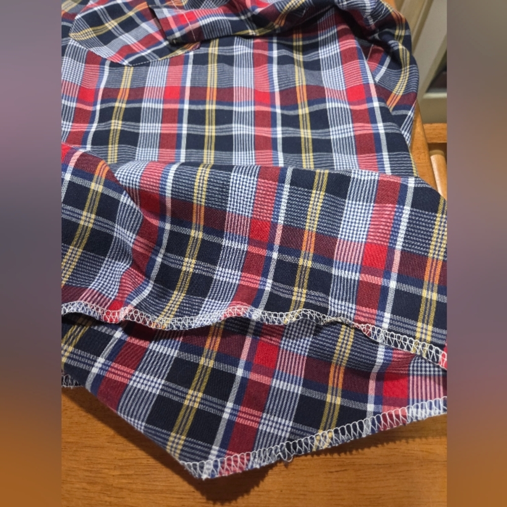 Wrangler Western Plaid Snap Button Shirt Men's XL X-Long Tails Red Blue‎ Yellow - Picture 8 of 12